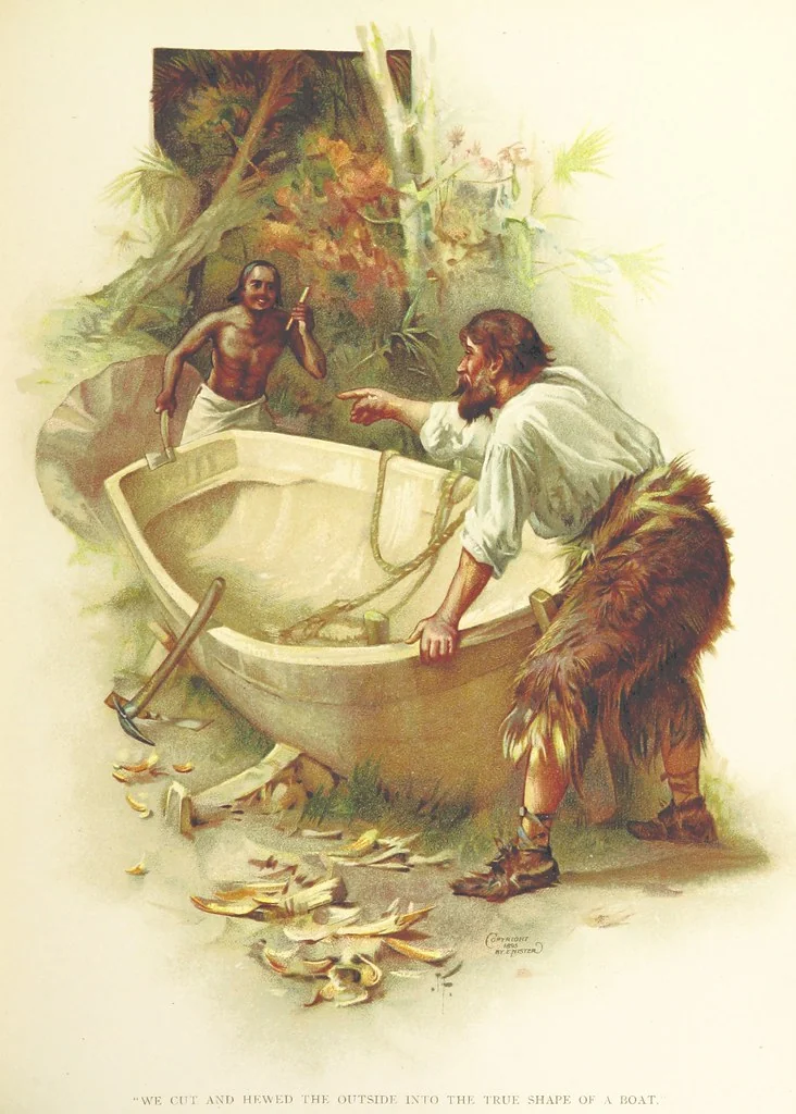 An illustration from The Life and Strange Surprising Adventures of Robinson Crusoe ... Illustrated, 1895, leaf 183