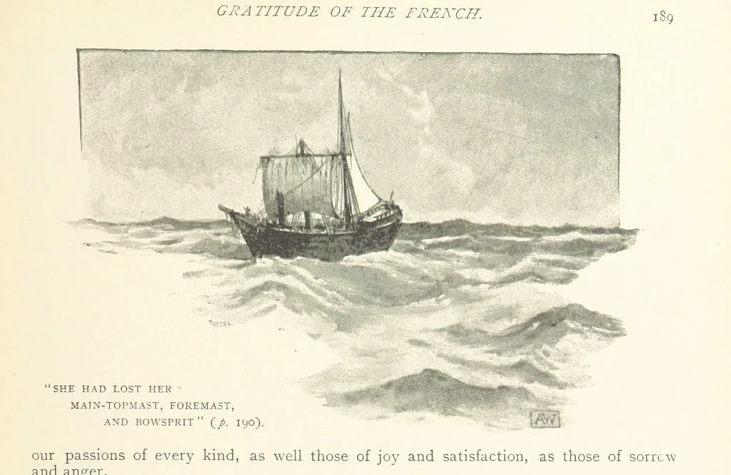 An illustration from The Life and Strange Surprising Adventures of Robinson Crusoe ... Illustrated, 1895, leaf 201