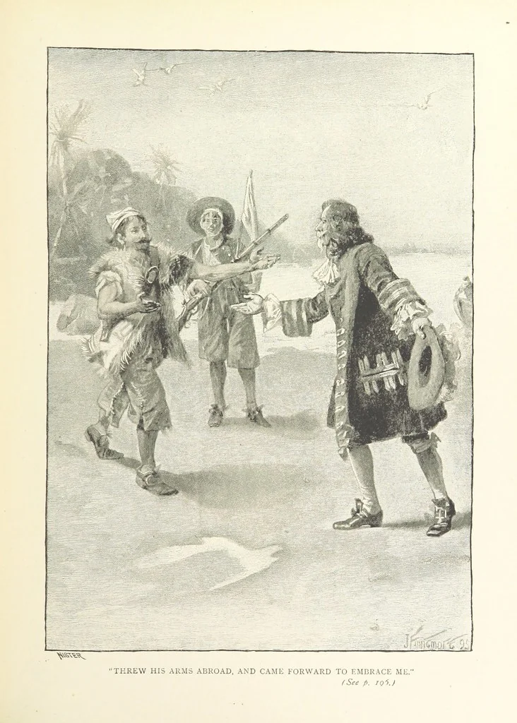 An illustration from The Life and Strange Surprising Adventures of Robinson Crusoe ... Illustrated, 1895, leaf 207
