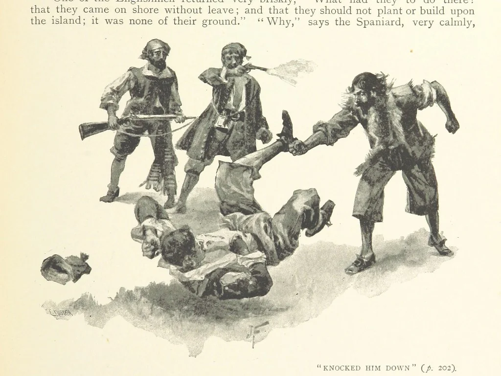 An illustration from The Life and Strange Surprising Adventures of Robinson Crusoe ... Illustrated, 1895, leaf 213