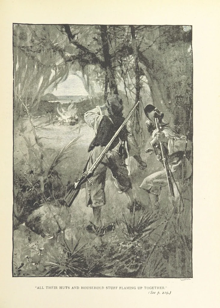 An illustration from The Life and Strange Surprising Adventures of Robinson Crusoe ... Illustrated, 1895, leaf 243