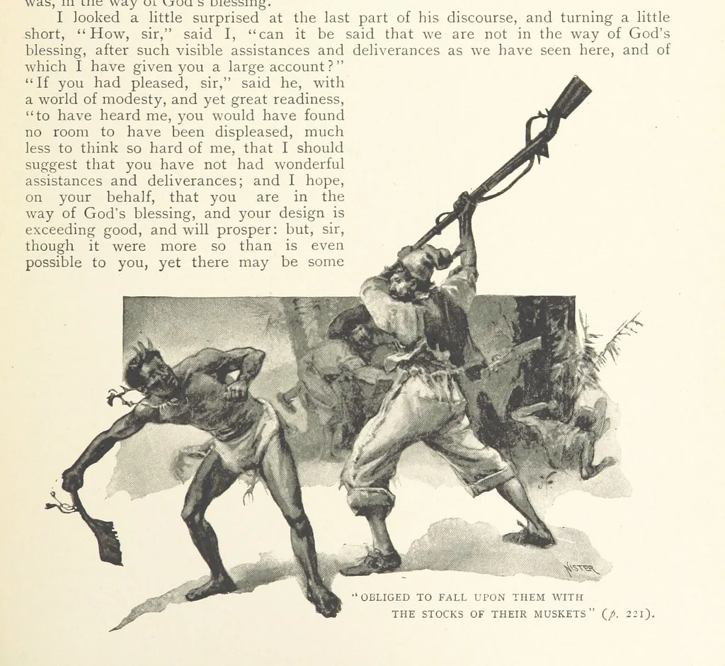 An illustration from The Life and Strange Surprising Adventures of Robinson Crusoe ... Illustrated, 1895, leaf 249