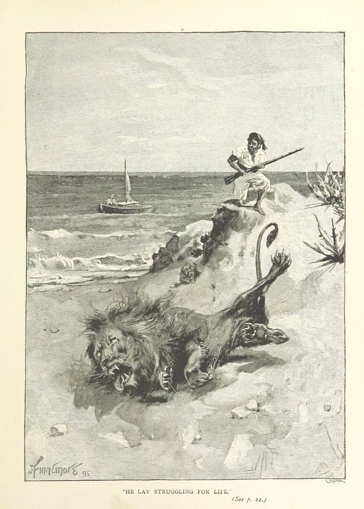 An illustration from The Life and Strange Surprising Adventures of Robinson Crusoe ... Illustrated, 1895, leaf 25