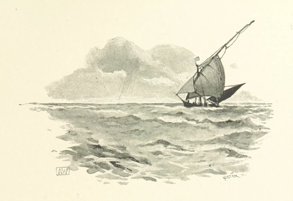 An illustration from The Life and Strange Surprising Adventures of Robinson Crusoe ... Illustrated, 1895, leaf 27
