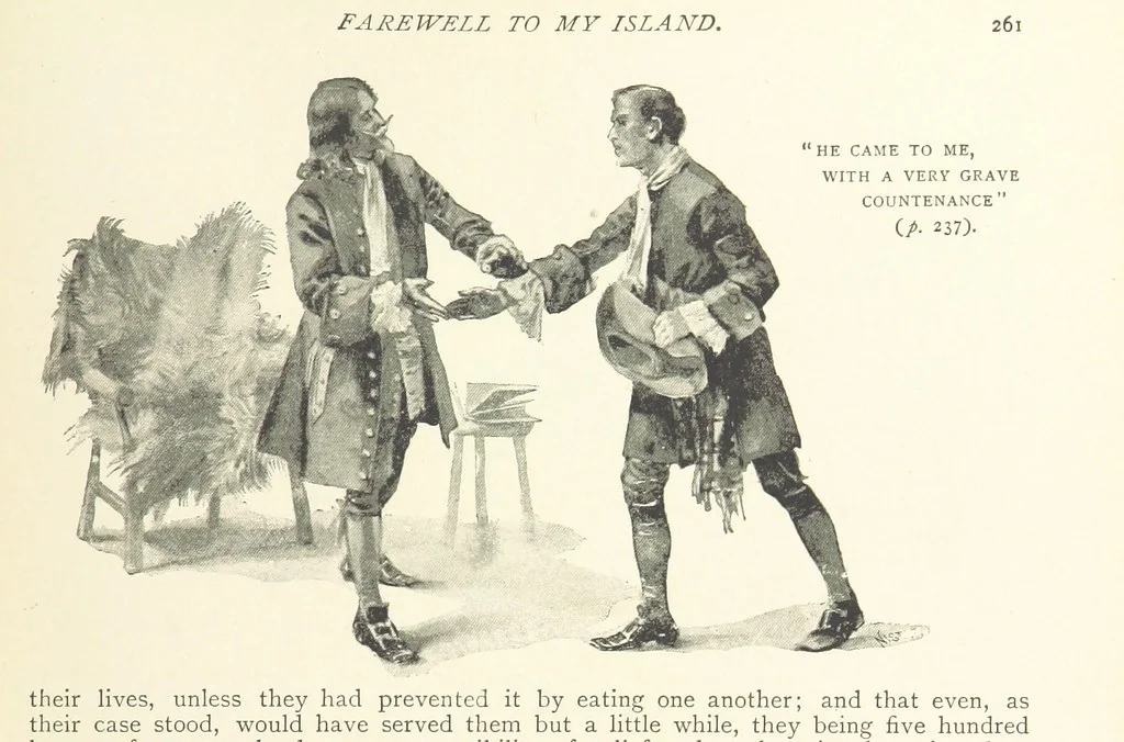 An illustration from The Life and Strange Surprising Adventures of Robinson Crusoe ... Illustrated, 1895, leaf 275