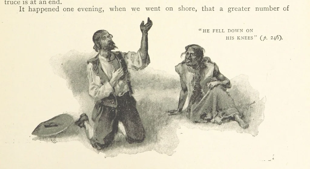 An illustration from The Life and Strange Surprising Adventures of Robinson Crusoe ... Illustrated, 1895, leaf 281