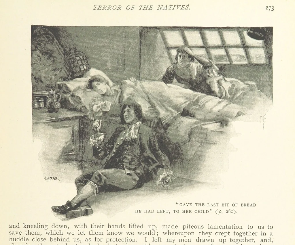 An illustration from The Life and Strange Surprising Adventures of Robinson Crusoe ... Illustrated, 1895, leaf 289