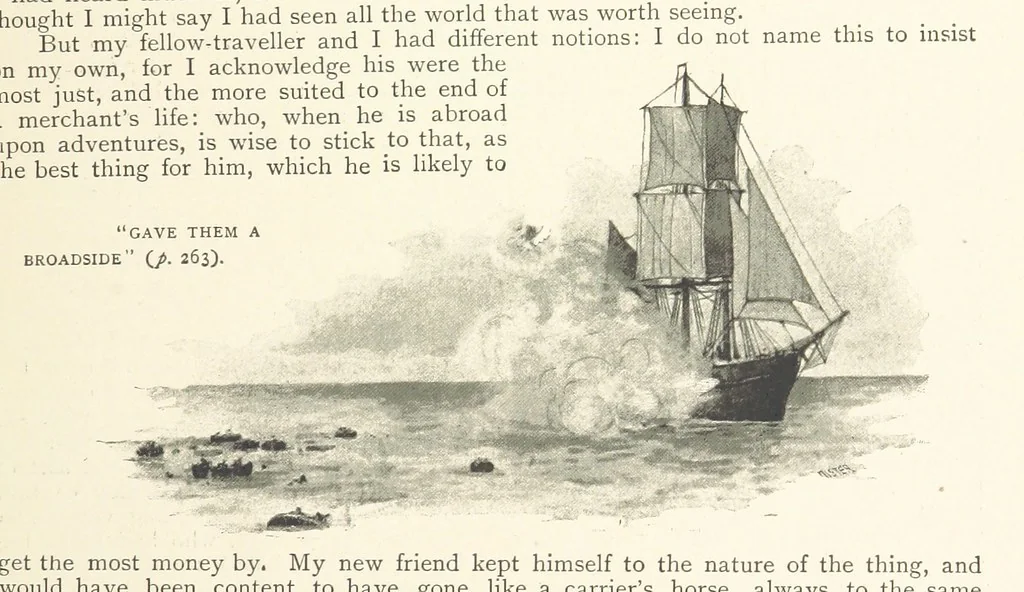 An illustration from The Life and Strange Surprising Adventures of Robinson Crusoe ... Illustrated, 1895, leaf 295