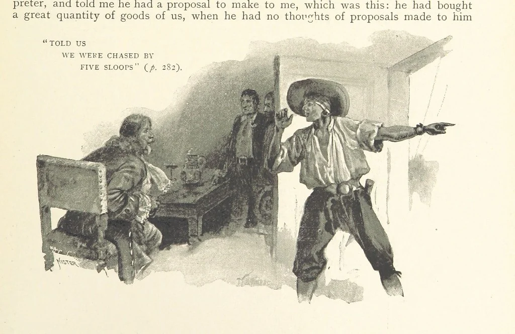 An illustration from The Life and Strange Surprising Adventures of Robinson Crusoe ... Illustrated, 1895, leaf 311