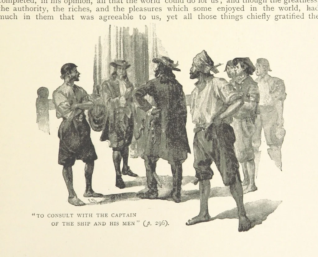 An illustration from The Life and Strange Surprising Adventures of Robinson Crusoe ... Illustrated, 1895, leaf 337