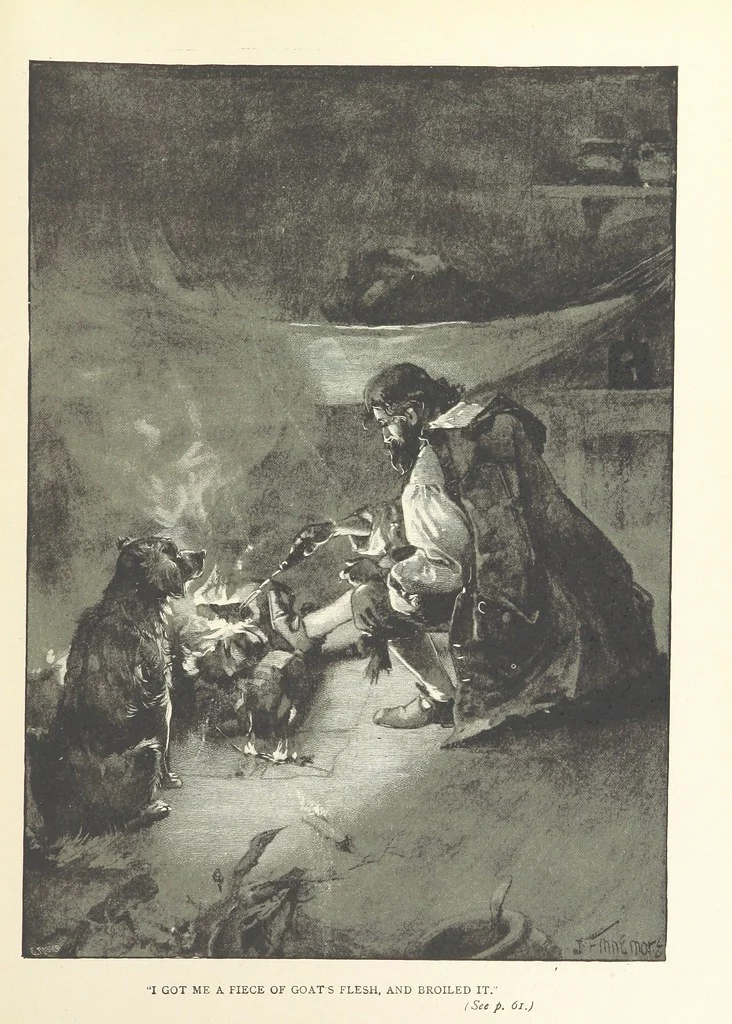 An illustration from The Life and Strange Surprising Adventures of Robinson Crusoe ... Illustrated, 1895, leaf 59