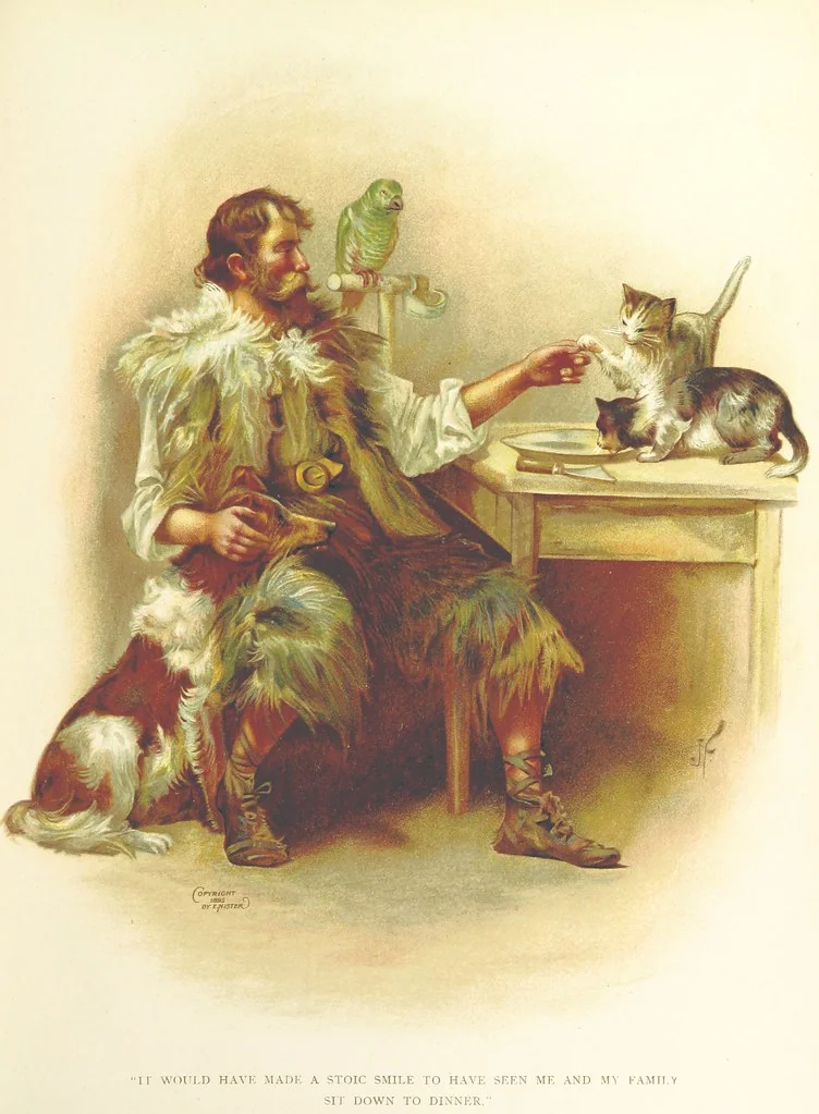 An illustration from The Life and Strange Surprising Adventures of Robinson Crusoe ... Illustrated, 1895, leaf 69