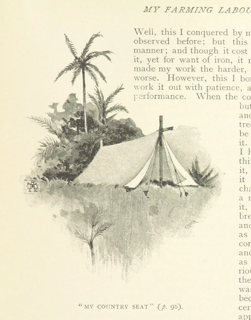 An illustration from The Life and Strange Surprising Adventures of Robinson Crusoe ... Illustrated, 1895, leaf 85