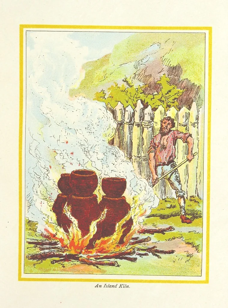An illustration from The Adventures of Robinson Crusoe ... Newly edited after the original editions. With twenty illustrations by Kauffman. [Parts 1 and 2, abridged. With an introduction signed: S. R. B, 1884, leaf 125