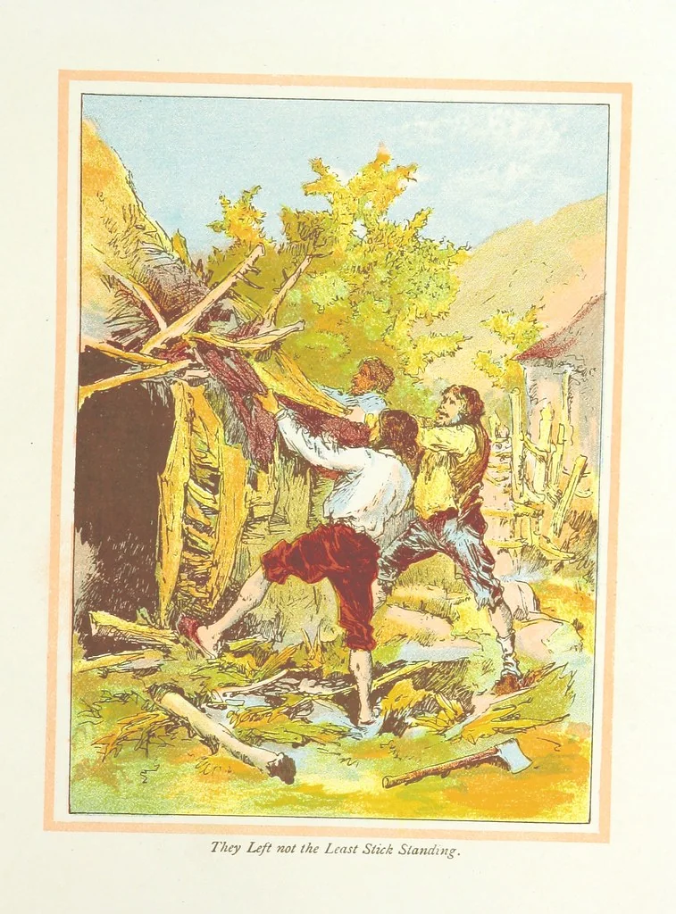 An illustration from The Adventures of Robinson Crusoe ... Newly edited after the original editions. With twenty illustrations by Kauffman. [Parts 1 and 2, abridged. With an introduction signed: S. R. B, 1884, leaf 287