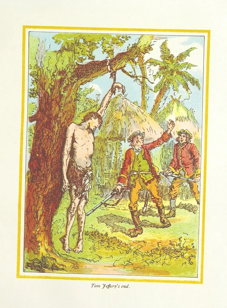 An illustration from The Adventures of Robinson Crusoe ... Newly edited after the original editions. With twenty illustrations by Kauffman. [Parts 1 and 2, abridged. With an introduction signed: S. R. B, 1884, leaf 329