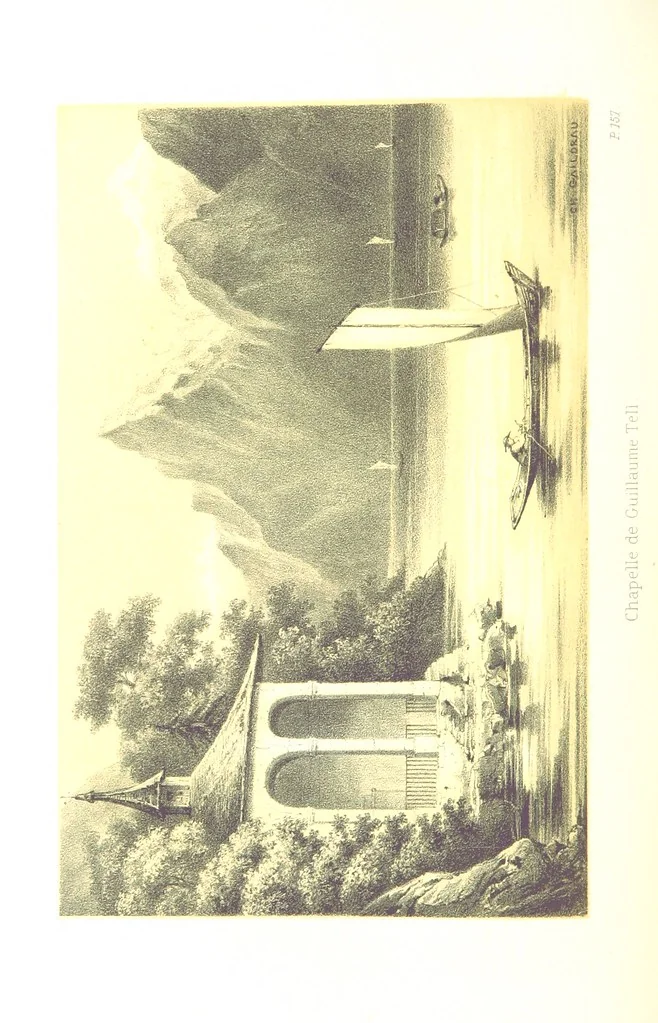 An illustration from La Suisse à pied. Souvenirs de vacances offerts aux jeunes touristes ... Avec une carte itinéraire. [With plates, 1861, leaf 180