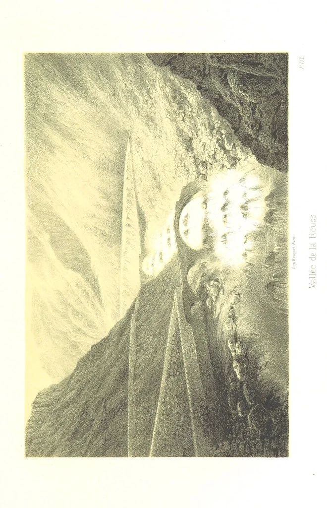 An illustration from La Suisse à pied. Souvenirs de vacances offerts aux jeunes touristes ... Avec une carte itinéraire. [With plates, 1861, leaf 197