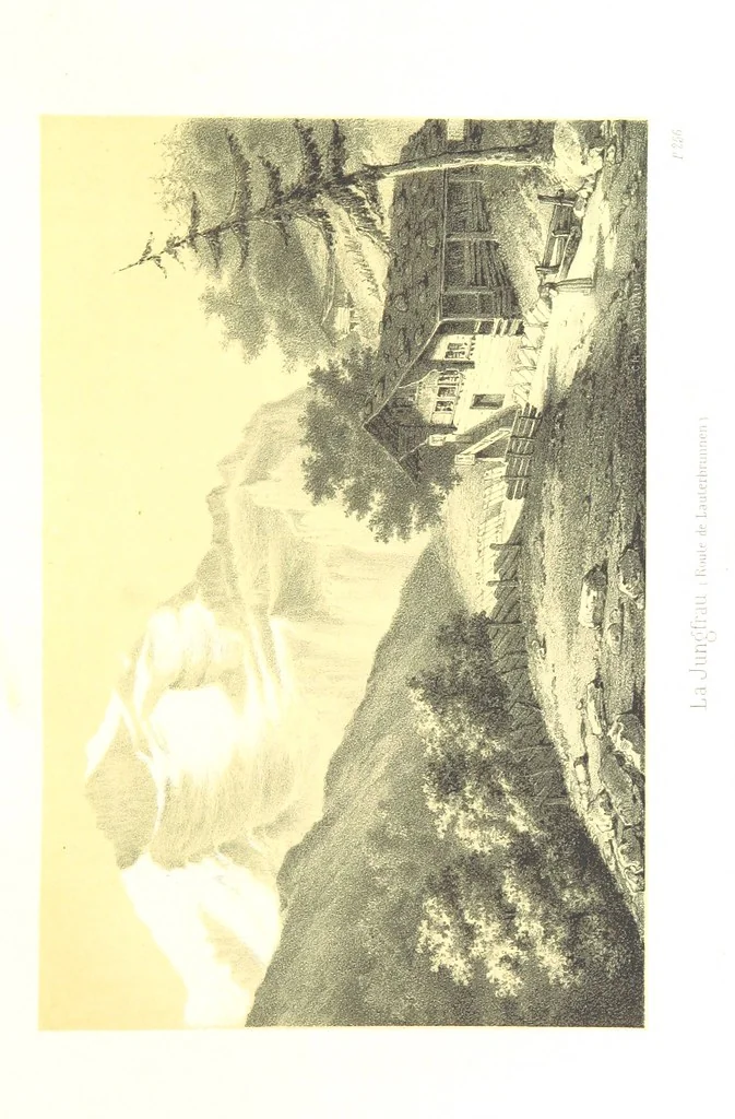 An illustration from La Suisse à pied. Souvenirs de vacances offerts aux jeunes touristes ... Avec une carte itinéraire. [With plates, 1861, leaf 285