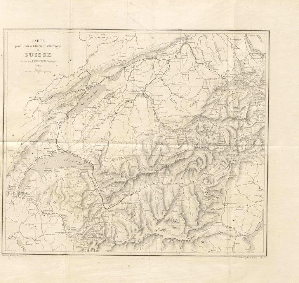 An illustration from La Suisse à pied. Souvenirs de vacances offerts aux jeunes touristes ... Avec une carte itinéraire. [With plates, 1861, leaf 445