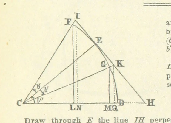 An illustration from New Tables to facilitate the Practice of Great Circle Sailing; together with an application of the theory of the great circle on the globe to the sailing, and an appendix, containing some mathematical demonstrations, etc, 1857, leaf 103
