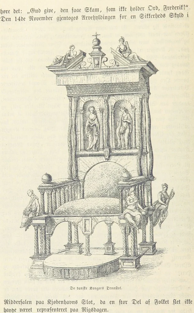 An illustration from Danmarks, Norges og Sverigs Historie, populært fremstillet efter de bedste trykte Kilder [by N. Bache] ... Med 253 Illustrationer i Træsnit, 1867, leaf 110