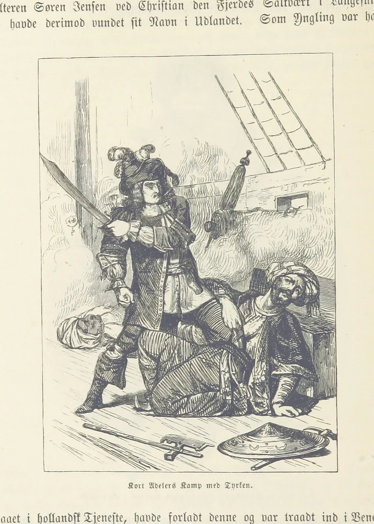 An illustration from Danmarks, Norges og Sverigs Historie, populært fremstillet efter de bedste trykte Kilder [by N. Bache] ... Med 253 Illustrationer i Træsnit, 1867, leaf 132