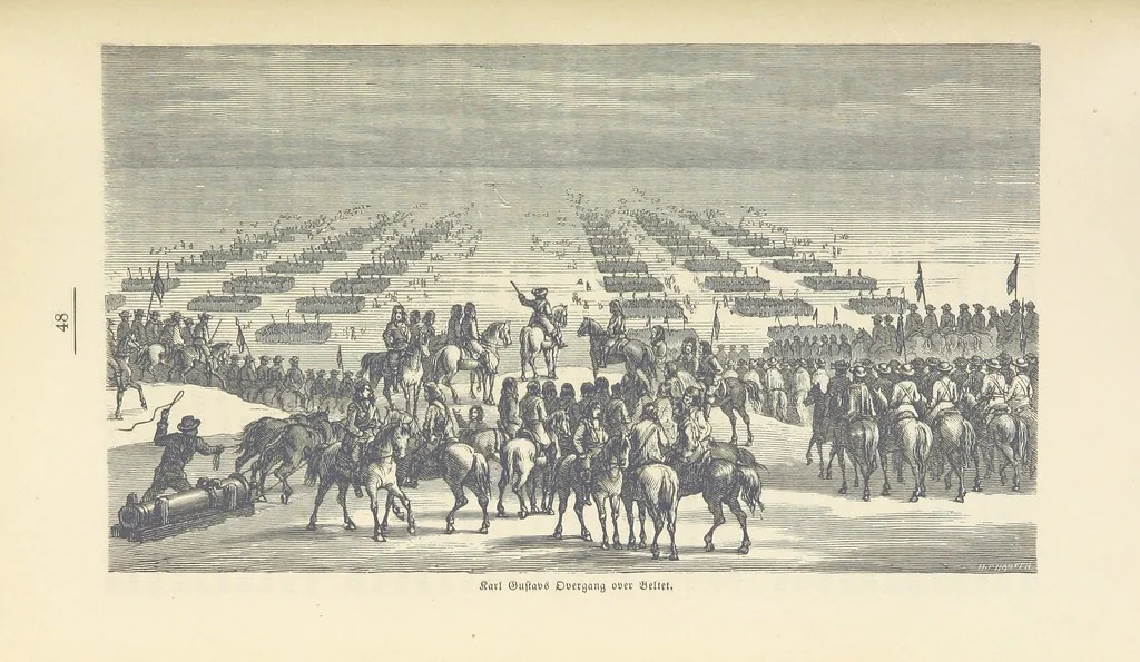 An illustration from Danmarks, Norges og Sverigs Historie, populært fremstillet efter de bedste trykte Kilder [by N. Bache] ... Med 253 Illustrationer i Træsnit, 1867, leaf 56