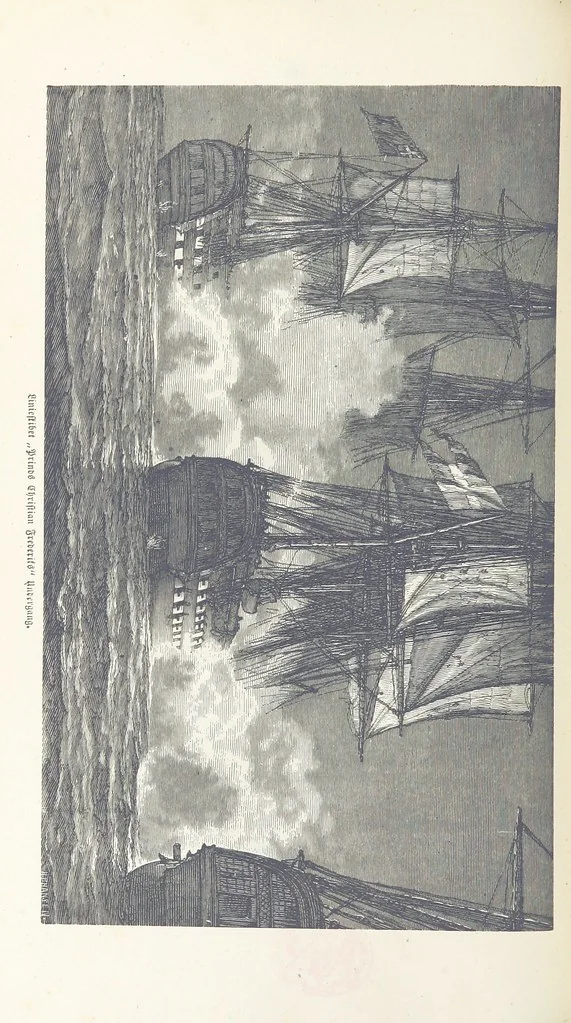 An illustration from Danmarks, Norges og Sverigs Historie, populært fremstillet efter de bedste trykte Kilder [by N. Bache] ... Med 253 Illustrationer i Træsnit, 1867, leaf 176