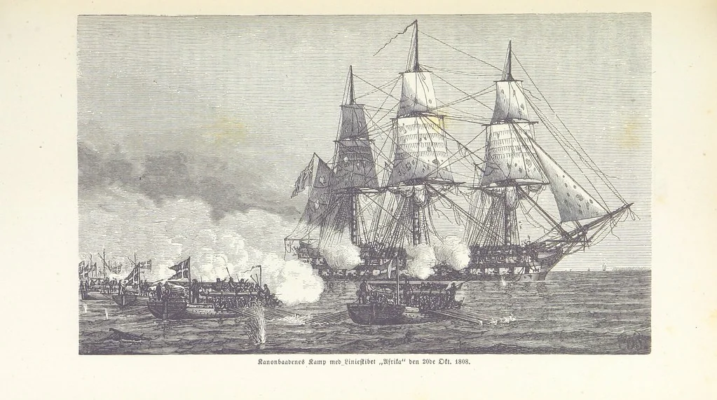 An illustration from Danmarks, Norges og Sverigs Historie, populært fremstillet efter de bedste trykte Kilder [by N. Bache] ... Med 253 Illustrationer i Træsnit, 1867, leaf 183