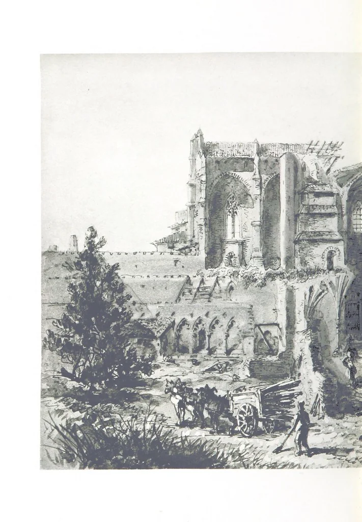 An illustration from Le Vieu Toulouse disparu. Dessins originaux de F. Mazzoli. Texte explicatif par M. M. le Baron Desazars, L. Saint-Charles, E. Lapierre, 1885, leaf 98