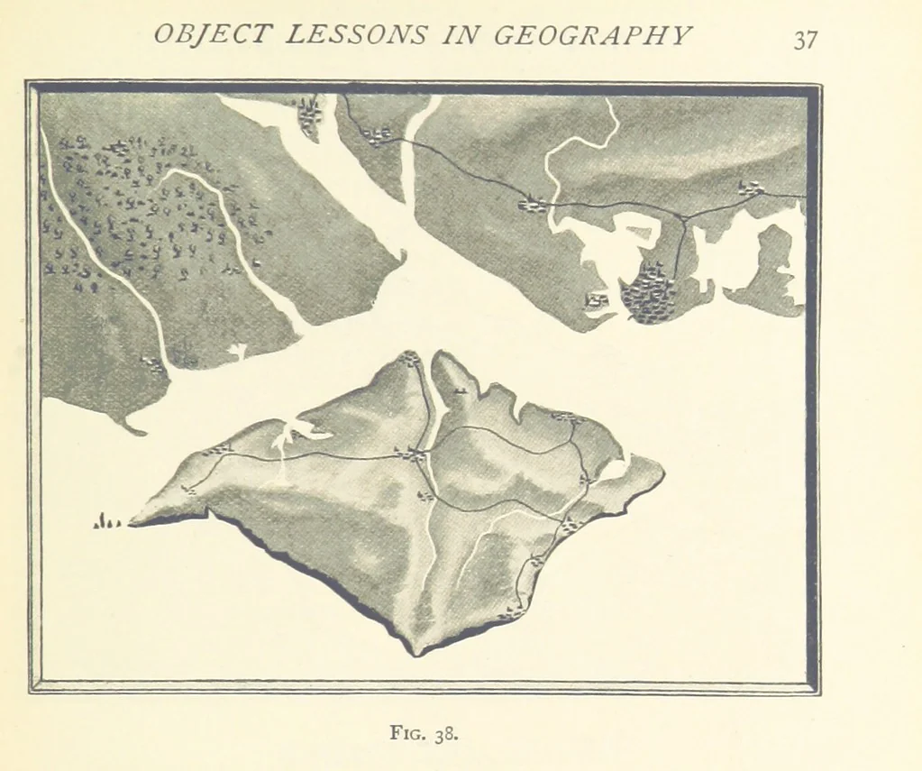An illustration from Object Lessons in Geography for Standards I. II. & III, 1899, leaf 57