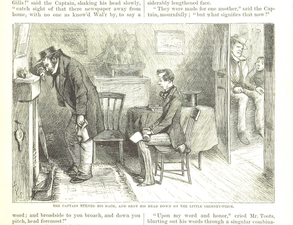 An illustration from Thirty plates, proofs of illustrations to the “Household edition” of the works of Charles Dickens.] [1875, 76], leaf 197