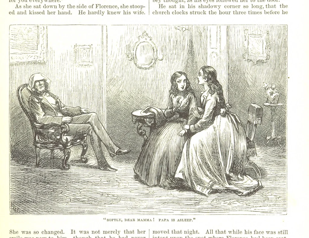 An illustration from Thirty plates, proofs of illustrations to the “Household edition” of the works of Charles Dickens.] [1875, 76], leaf 213