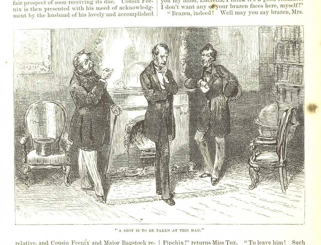 An illustration from Thirty plates, proofs of illustrations to the “Household edition” of the works of Charles Dickens.] [1875, 76], leaf 298