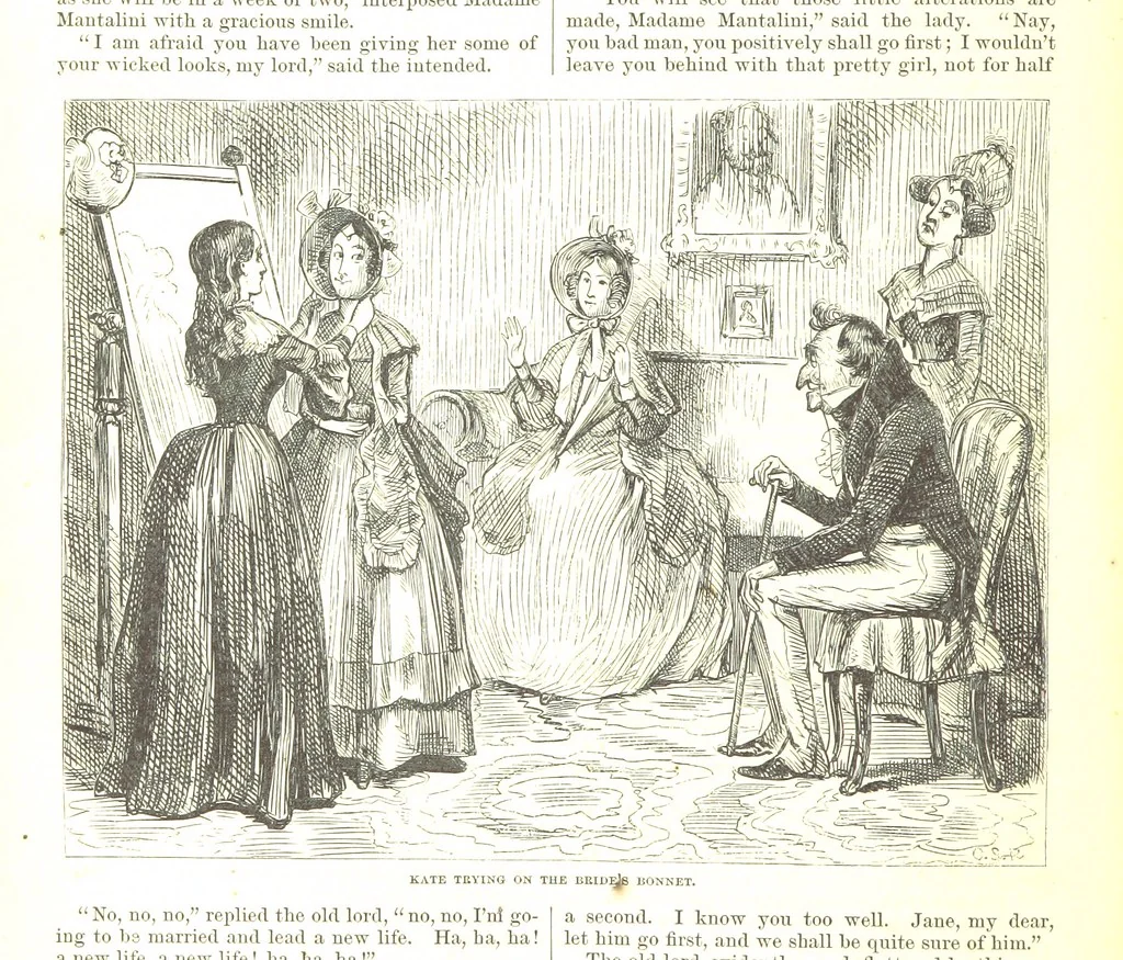 An illustration from Thirty plates, proofs of illustrations to the “Household edition” of the works of Charles Dickens.] [1875, 76], leaf 104