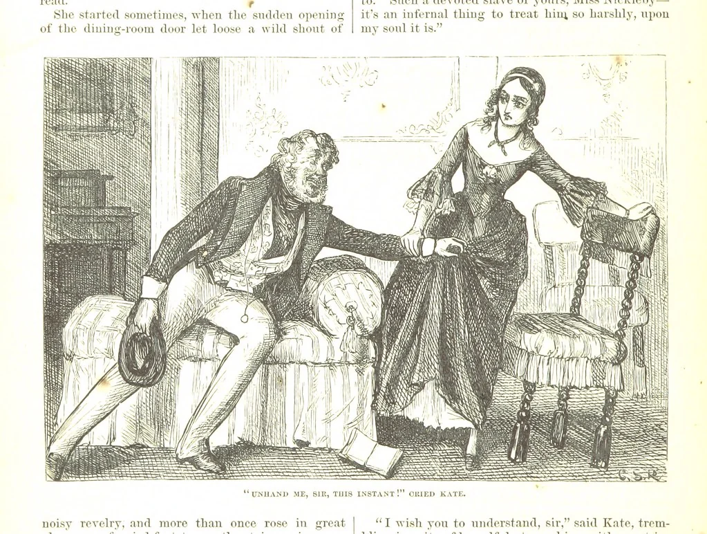 An illustration from Thirty plates, proofs of illustrations to the “Household edition” of the works of Charles Dickens.] [1875, 76], leaf 110