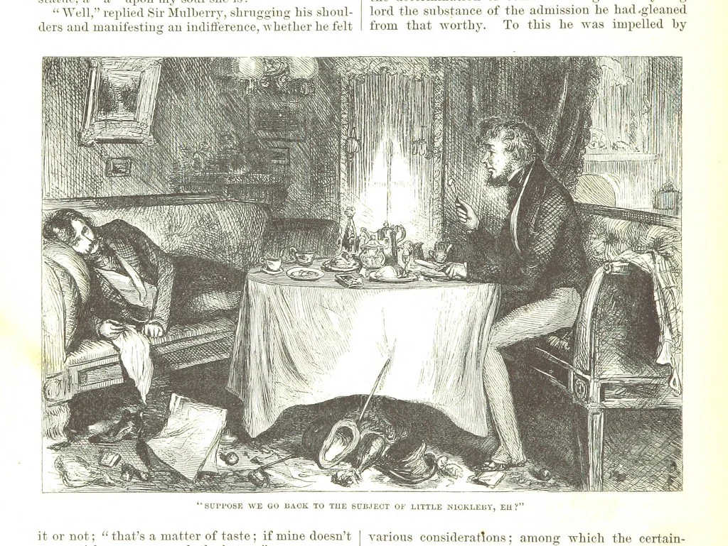 An illustration from Thirty plates, proofs of illustrations to the “Household edition” of the works of Charles Dickens.] [1875, 76], leaf 148