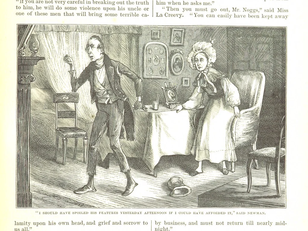 An illustration from Thirty plates, proofs of illustrations to the “Household edition” of the works of Charles Dickens.] [1875, 76], leaf 177