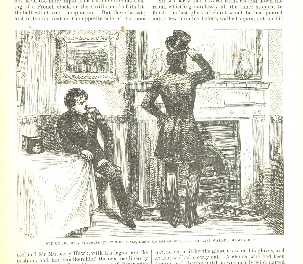 An illustration from Thirty plates, proofs of illustrations to the “Household edition” of the works of Charles Dickens.] [1875, 76], leaf 181