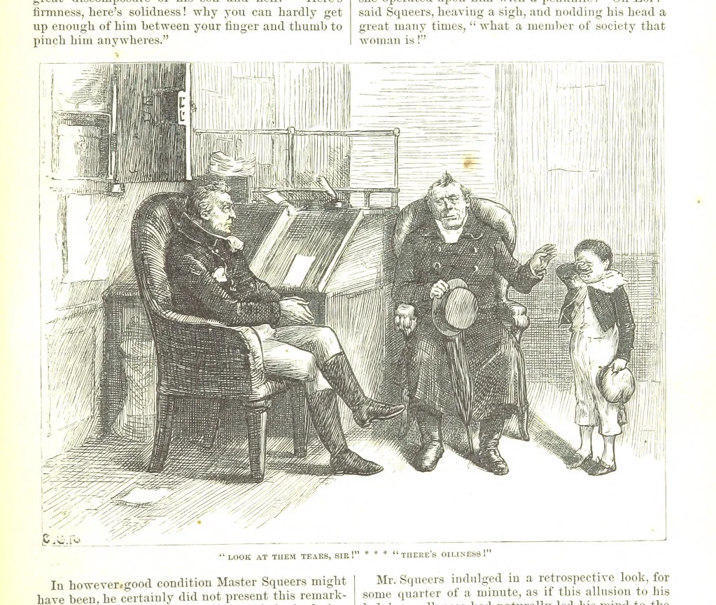An illustration from Thirty plates, proofs of illustrations to the “Household edition” of the works of Charles Dickens.] [1875, 76], leaf 189