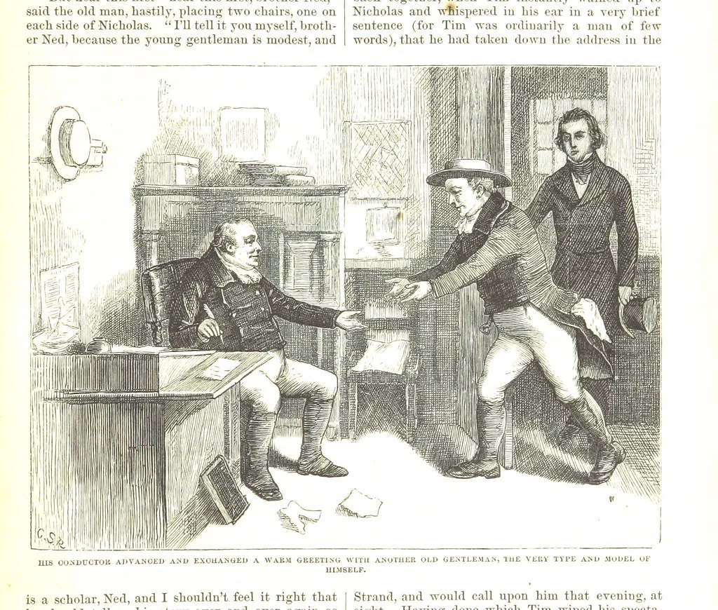An illustration from Thirty plates, proofs of illustrations to the “Household edition” of the works of Charles Dickens.] [1875, 76], leaf 197