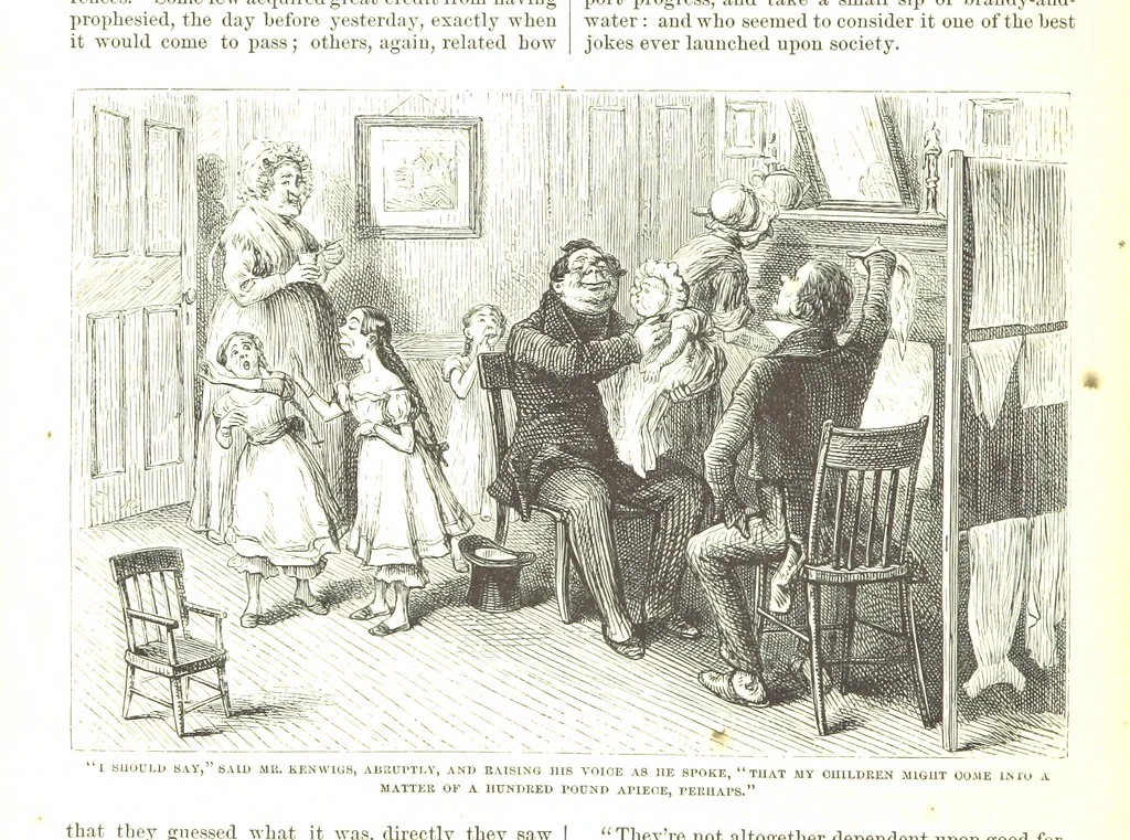 An illustration from Thirty plates, proofs of illustrations to the “Household edition” of the works of Charles Dickens.] [1875, 76], leaf 200