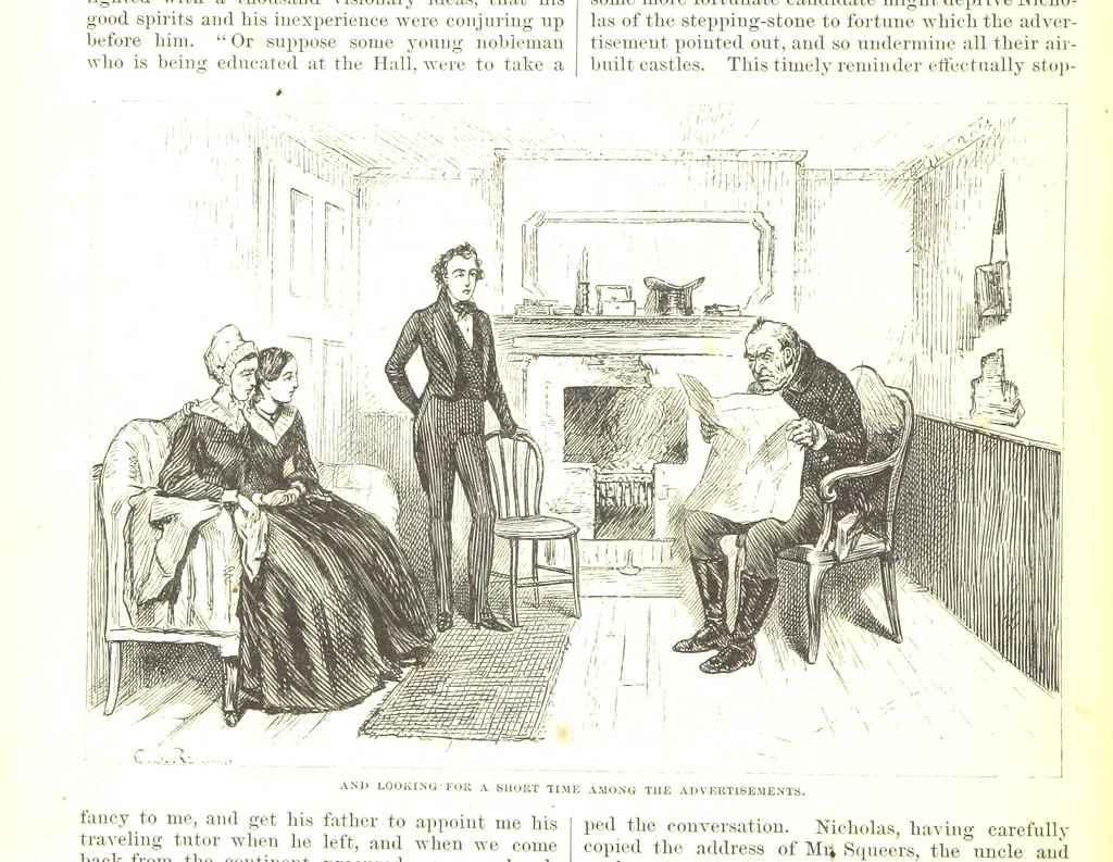 An illustration from Thirty plates, proofs of illustrations to the “Household edition” of the works of Charles Dickens.] [1875, 76], leaf 24