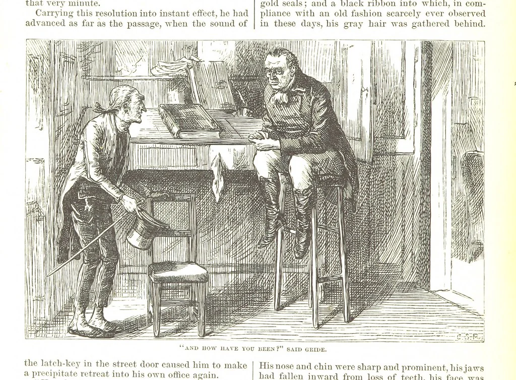 An illustration from Thirty plates, proofs of illustrations to the “Household edition” of the works of Charles Dickens.] [1875, 76], leaf 258