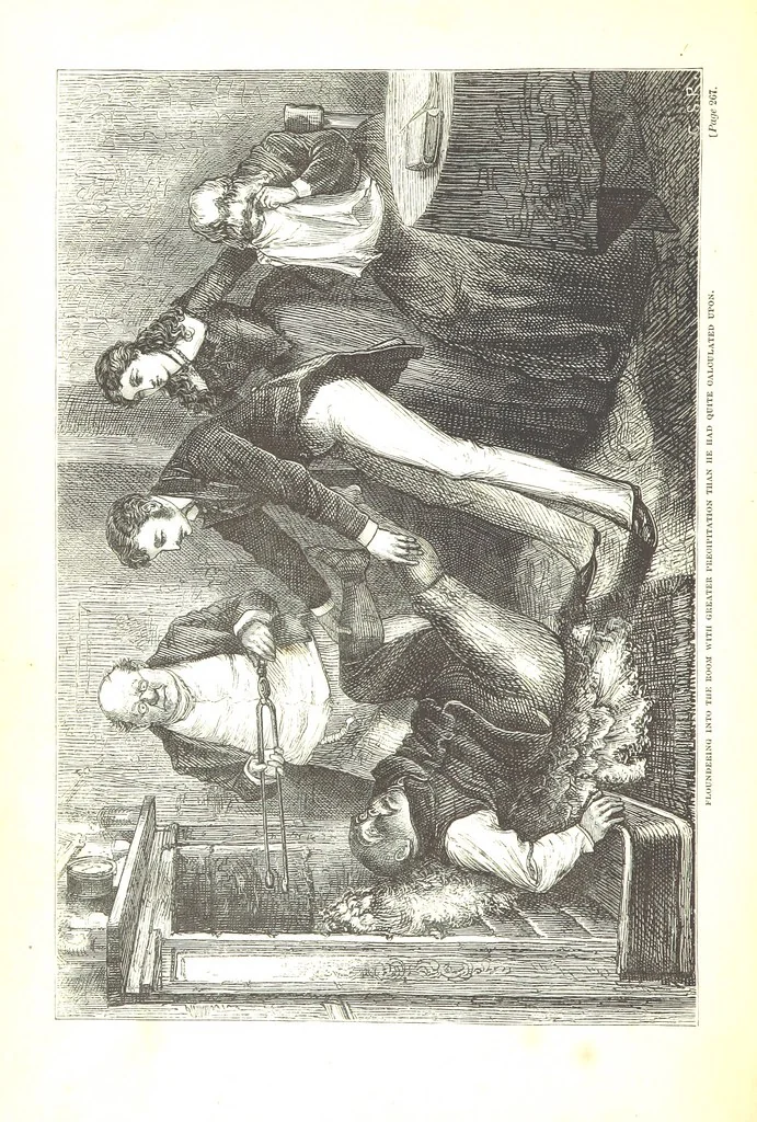 An illustration from Thirty plates, proofs of illustrations to the “Household edition” of the works of Charles Dickens.] [1875, 76], leaf 6
