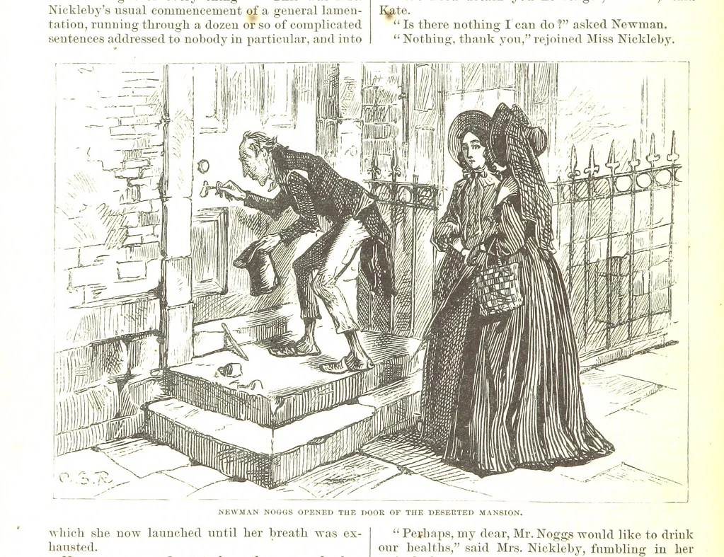 An illustration from Thirty plates, proofs of illustrations to the “Household edition” of the works of Charles Dickens.] [1875, 76], leaf 66