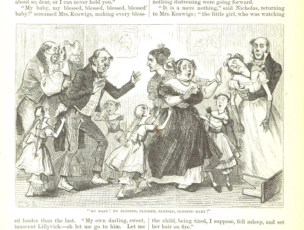 An illustration from Thirty plates, proofs of illustrations to the “Household edition” of the works of Charles Dickens.] [1875, 76], leaf 86