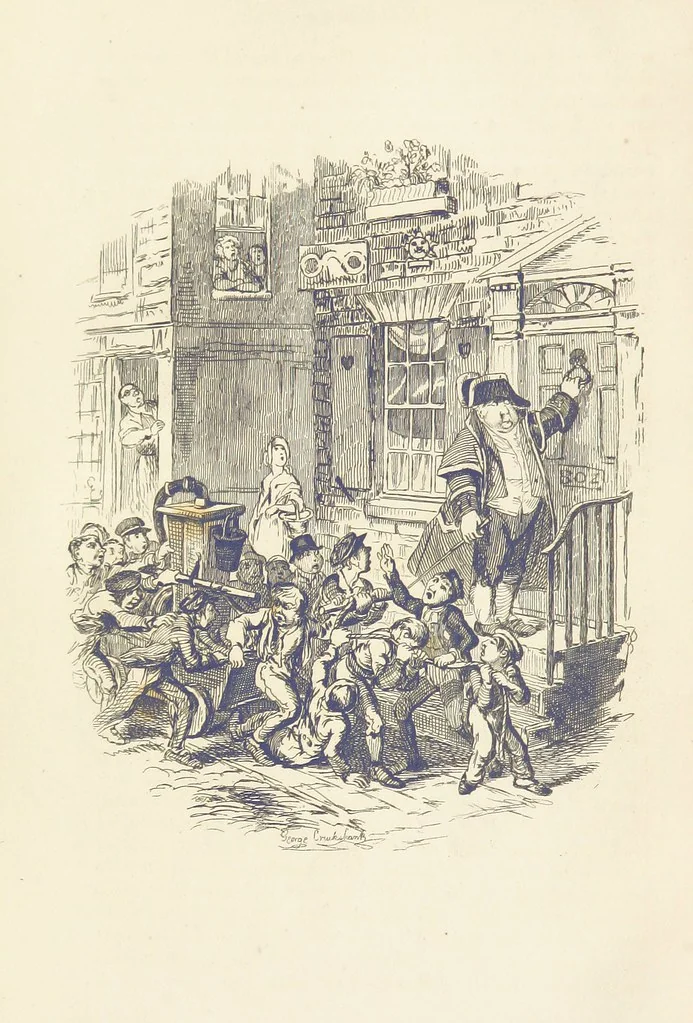 An illustration from Works of Charles Dickens. New illustrated library edition. [With a preface to each work by Edwin P. Whipple, 1876, leaf 26