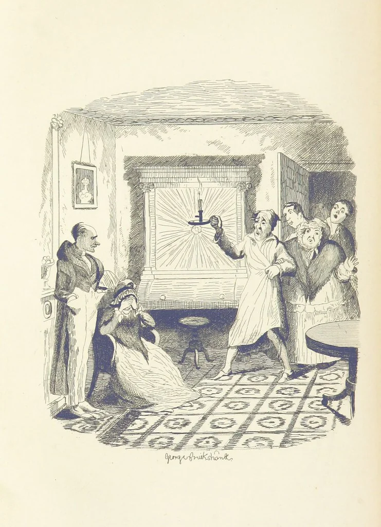 An illustration from Works of Charles Dickens. New illustrated library edition. [With a preface to each work by Edwin P. Whipple, 1876, leaf 352